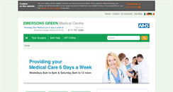 Desktop Screenshot of emersonsgreenmedicalcentre.nhs.uk